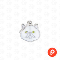 Chapita Identificatoria My Family Gato Persa Blanco