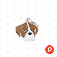 Chapita Identificatoria My Family Brown and White Boxer