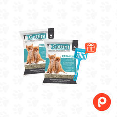 2 Piedritas aglomerantes Gattini Premium x 4kg + 1 Palita de regalo