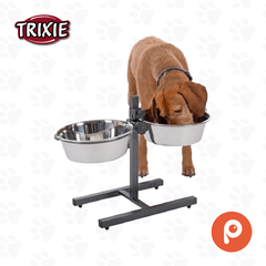 Comedero de altura regulable (1,8 litros, 20 cm). Altura regulable: 40 cm. (Trixie) - comprar online