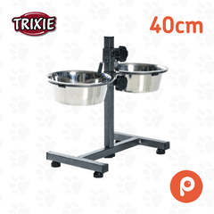 Comedero de altura regulable (1,8 litros, 20 cm). Altura regulable: 40 cm. (Trixie)
