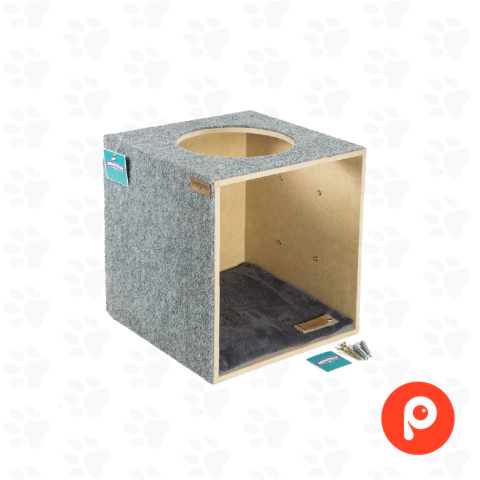 Cubo M con cama polar de pared (medidas 35x35x35)