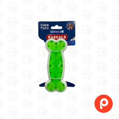 Hueso Verde y blanco Chato anti stress 13cm (Rascals)
