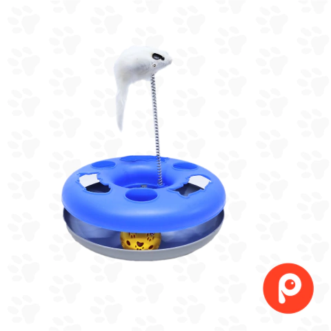 Juguete Interactivo Gato redondel con ratita (Rascals)