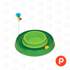 Catit Play 3 in 1 Circuit Ball Toy with Cat Grass _Verde