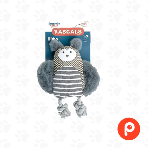 Buho - Juguete de PLUSH con chifle - Medida: 22 x 10cm (Rascals)