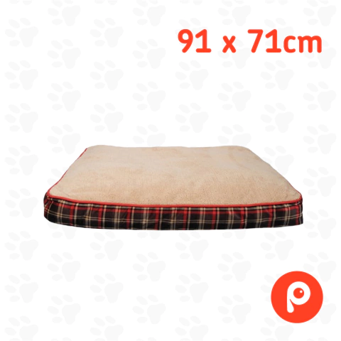 Dogit Dog Rectangular Mattress Bed, Red Tartan Size: 91 x 71 x 12.7 cm
