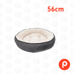 Dogit Dog Cuddle Bed - Round - Gray/White - 56 cm diametro
