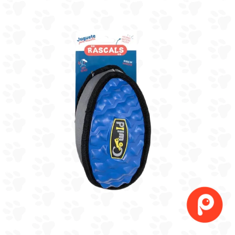 Pelota Rugby Peluche Grande (Azul o Roja) (Rascals)