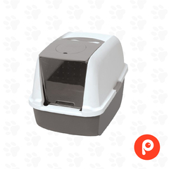 Litera Catit con Techo, Puerta y filtro de carbon, (Gris & Blanca) AIRSIFT STANDAR