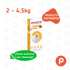 Bravecto Comprimidos Masticables Antipulgas de 2 a 4.5kg