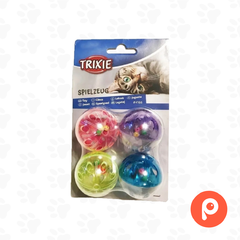 Set de 4 pelotas con sonajero 4cm (Trixie)