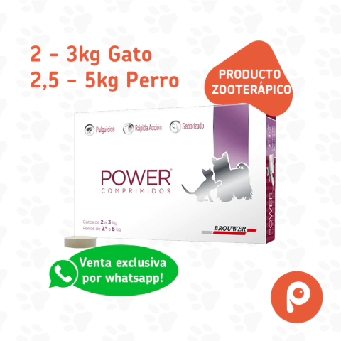 POWER COMPRIMIDOS PERRO (2,5a5kg) GATO (2 a 3kg)
