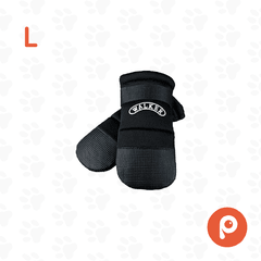 2 Botas protectoras, neopreno, perros Walker Care, L, negro (Trixie)