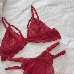 Set Molly rojo - conjunto & liguero - Pragha Store
