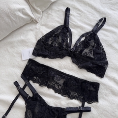 Set Molly negro - conjunto & liguero - comprar online