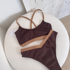 Bikini Liverpool - chocolate&tostado - tienda online