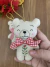 Ursinho de feltro para árvore de Natal enfeite artesanal