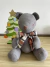 Ursinho decoração artesanal de natal presente feito a mão