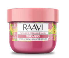 ESFOLIANTE CORPORAL RAAVI MORANGO 200G - Bazar do Cabeleireiro | Produtos de Perfumaria para uso profissional e domestico. Melhor loja de perfumaria de Recife e Regiao metropolitana