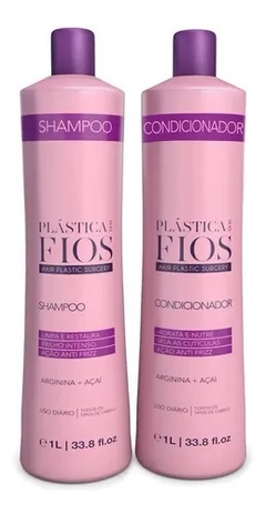 KIT CADIVEU  PLASTICA DOS FIOS SHAMPOO E CONDICIONADOR  1L