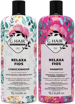 KIT G.HAIR SHAMPOO E CONDICIONADOR RELAXA FIOS 1L 