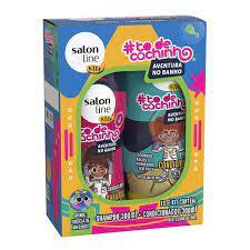 KIT SALON LINE SHAMPOO E CONDICIONADOR KIDS AVENTURA NO BANHO 300ML na internet