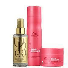 KIT WELLA SHAMPOO, MASCARA E OLEO BRILLIANCE