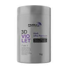 MASCARA PAIOLLA 3D VIOLET 1KG - Bazar do Cabeleireiro | Produtos de Perfumaria para uso profissional e domestico. Melhor loja de perfumaria de Recife e Regiao metropolitana