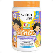CREME PARA PENTEAR SALON LINE KIDS MARACUJA 1KG - Bazar do Cabeleireiro | Produtos de Perfumaria para uso profissional e domestico. Melhor loja de perfumaria de Recife e Regiao metropolitana