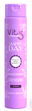 CONDICIONADOR VITISS HAPPY DAY 300ML - Bazar do Cabeleireiro | Produtos de Perfumaria para uso profissional e domestico. Melhor loja de perfumaria de Recife e Regiao metropolitana