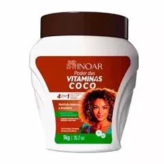 CREME DE TRATAMENTO INOAR COCO 1KG - Bazar do Cabeleireiro | Produtos de Perfumaria para uso profissional e domestico. Melhor loja de perfumaria de Recife e Regiao metropolitana