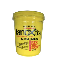 Realinhamento Térmico B.T.X Alisa+Mais 200g | O TERMO REALINHAMENTO CAPILAR TANOX TRAT HAIR FLY ALISA+MAIS alisa muito mais que outros alisantes similares e tudo isso sem agredir os cabelos, na verdade tratando-os pois contém em sua exclusiva fórmula D-Pa