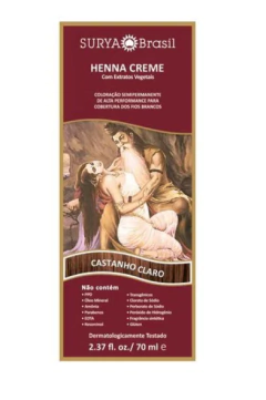 Tintura Henna Creme Surya Brasil Castanho Claro com 70ml