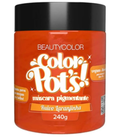 MASCARA COLOR POTS BEAUTY COLOR RUIVO LARANJINHA 240G 