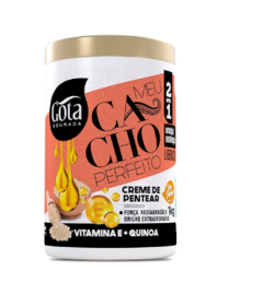 CREME PARA PENTEAR GOTA DOURADA MEU CACHO PERFEITO VITAMINA E  E QUINOA 1KG