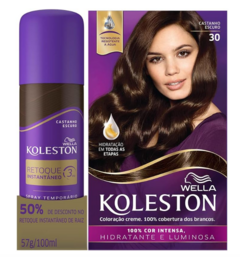 KIT KOLESTON 30 CASTANHO ESCURO + RETOQUE