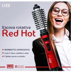 ESCOVA ROTATIVA LIZZ RED HOT TY3000B 3 EM 1 - comprar online