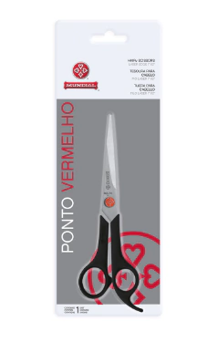 Tesoura Para Cabelo Fio Laser 663-7 Ponto Vermelho 7 Polegadas Mundial