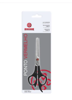 Tesoura Para Cabelo Fio Desbaste 673-6 Ponto Vermelho 6 Polegadas Mundial