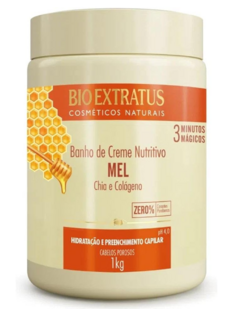 Banho de Creme Nutritivo Mel 1Kg Bio Extratus 3 Min Mágicos