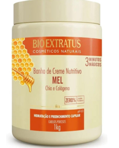Banho de Creme Nutritivo Mel 1Kg Bio Extratus 3 Min Mágicos