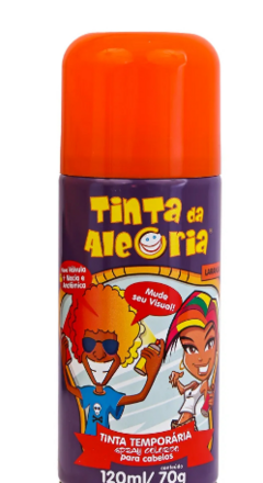 SPRAY COLOR PARA CABELO ALEGRIA LARANJA 120ML