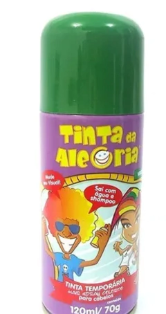 SPRAY COLOR PARA CABELO ALEGRIA VERDE 120ML
