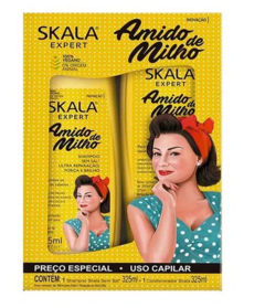  Kit Shampoo Skala Expert Amido de Milho 325ml + Condicionador 325ml