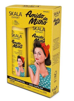  Kit Shampoo Skala Expert Amido de Milho 325ml + Condicionador 325ml