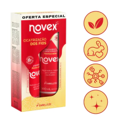 KIT NOVEX SHAMPOO E CONDICIONADOR CICATRIZACAO FIO 300ML - comprar online