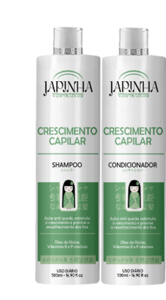 KIT JAPINHA SHAMPOO E CONDICIONADOR CRESCIMENTO CAPILAR 500ML