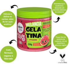 GELATINA ATIVADORA SALON LINE KIDS MELANCIA 550G 