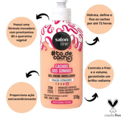 GEL CREME MODELADOR CACHOS DOS SONHOS SALON LINE 310G - comprar online